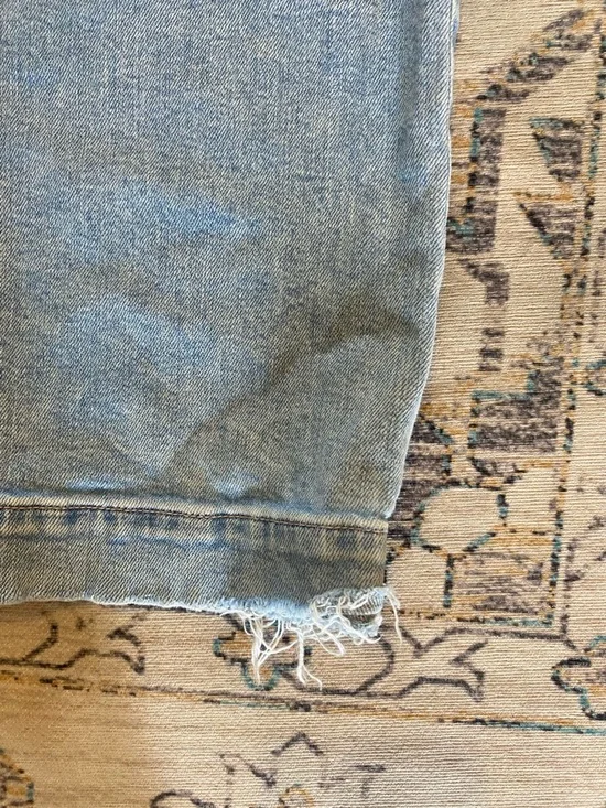 American Eagle Super High-Rise Baggy Wide Leg Cargo Pocket Denim Jeans Size 6 - Picture 7 of 11